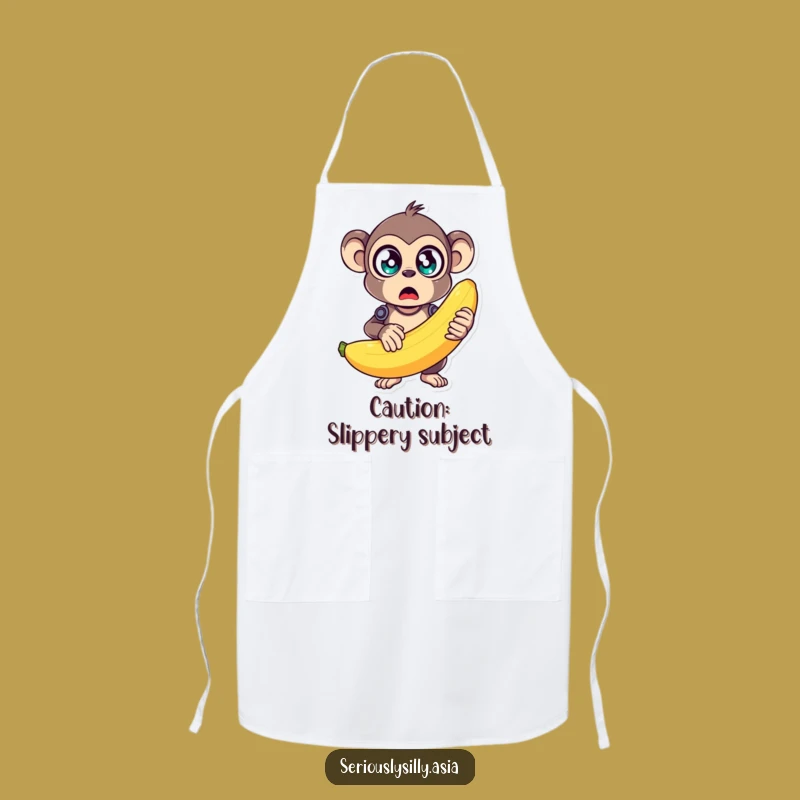Funny Monkey Bot Apron: Cooking Surprise with a Wobbly Banana