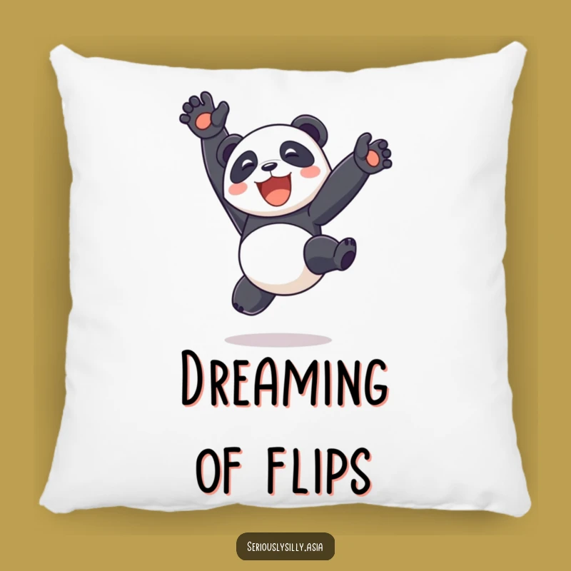 Funny Panda Bot Somersault Pillow: Cozy Comfort with Robotic Whimsy
