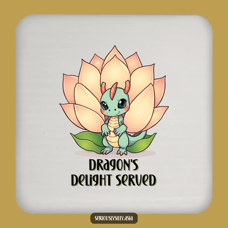 Funny Dragon Bot Coaster: Protect Surfaces with Lotus Magic