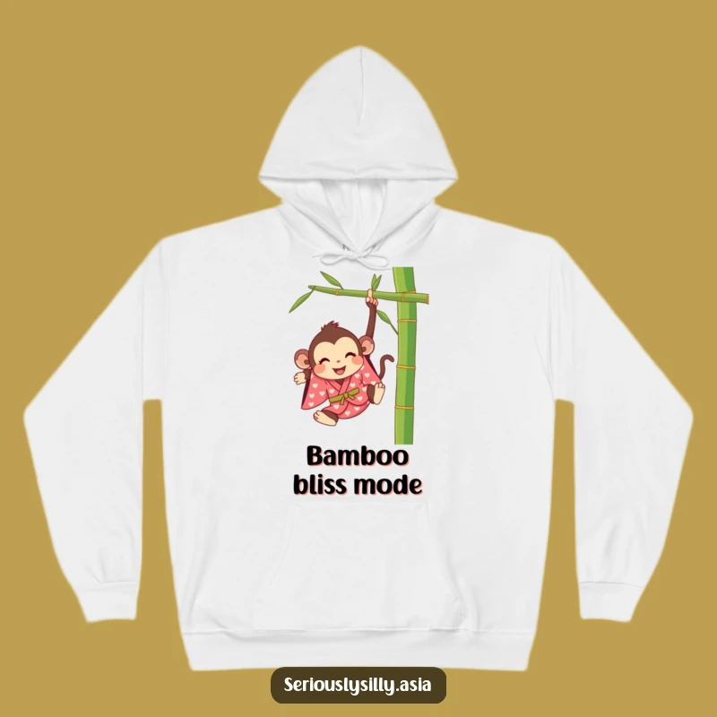 Funny Monkey Hoodie: Cozy Happy Cartoon in Kimono, Perfect Humorous Gift