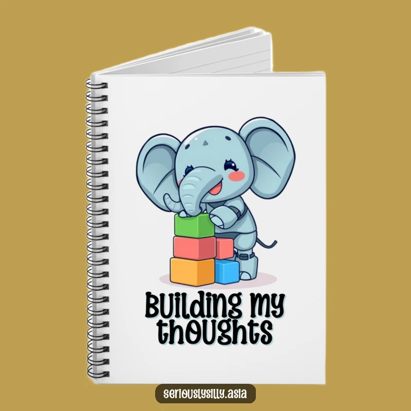 Funny Elephant Bot Notebook: Jot Down Giggles and Blocks