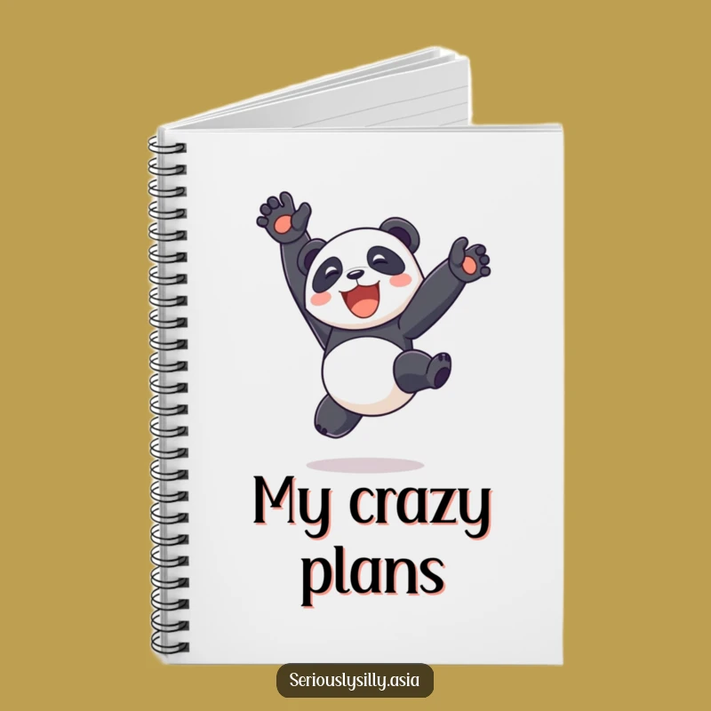 Funny Panda Bot Somersault Notebook: Jot Down Energetic Ideas