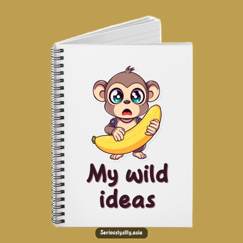 Funny Monkey Bot Notebook: Jot Down Laughs with a Banana Bot